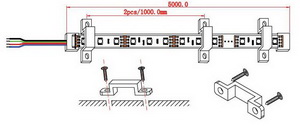 LED-Streifen, 5m, RGB, 60LED/m, 24V, 14,4W/m, IP68