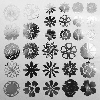 Fusing Decal small Flower black