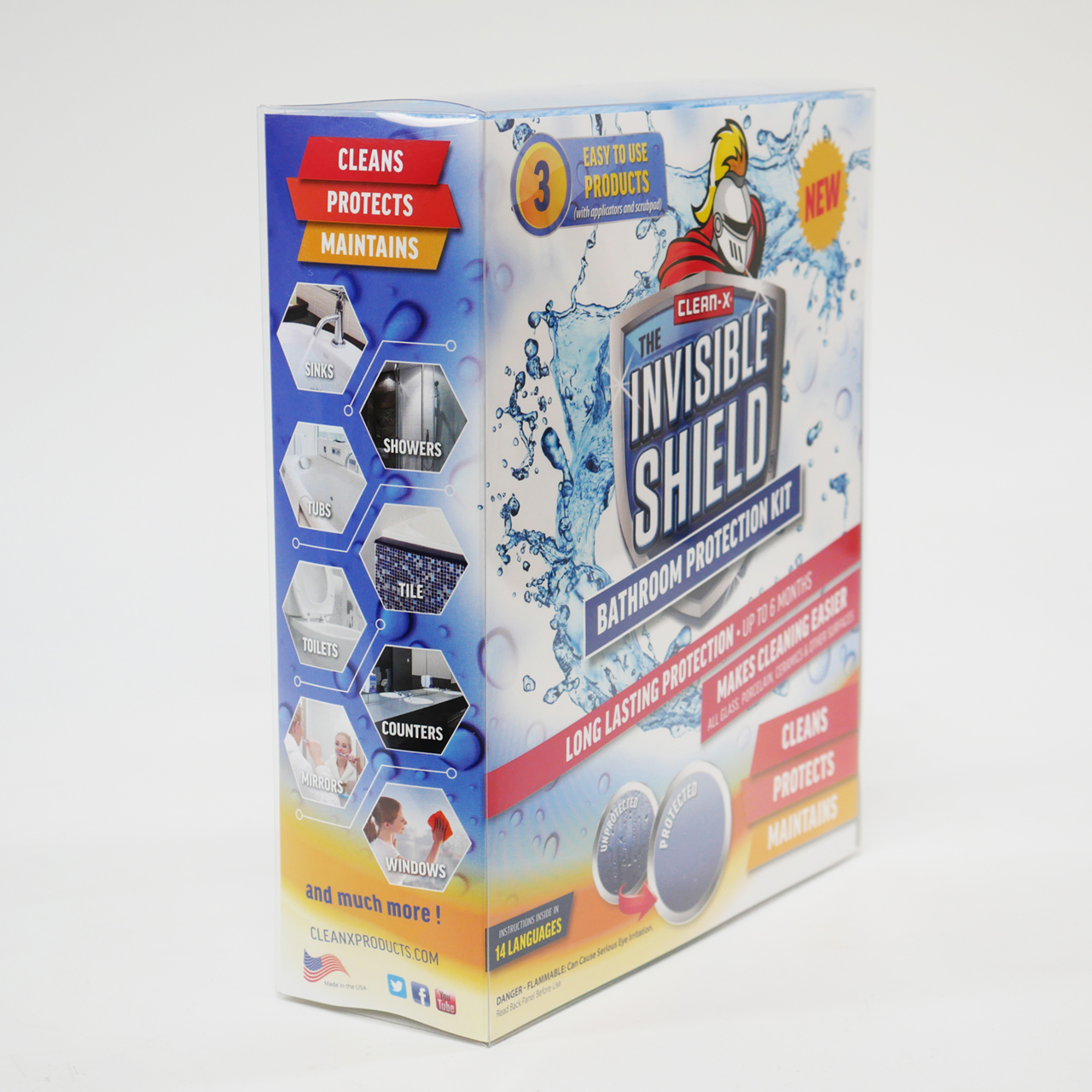 INVISIBLE SHIELD® Bathroom Protection Kit: Clean, Protect, Maintain