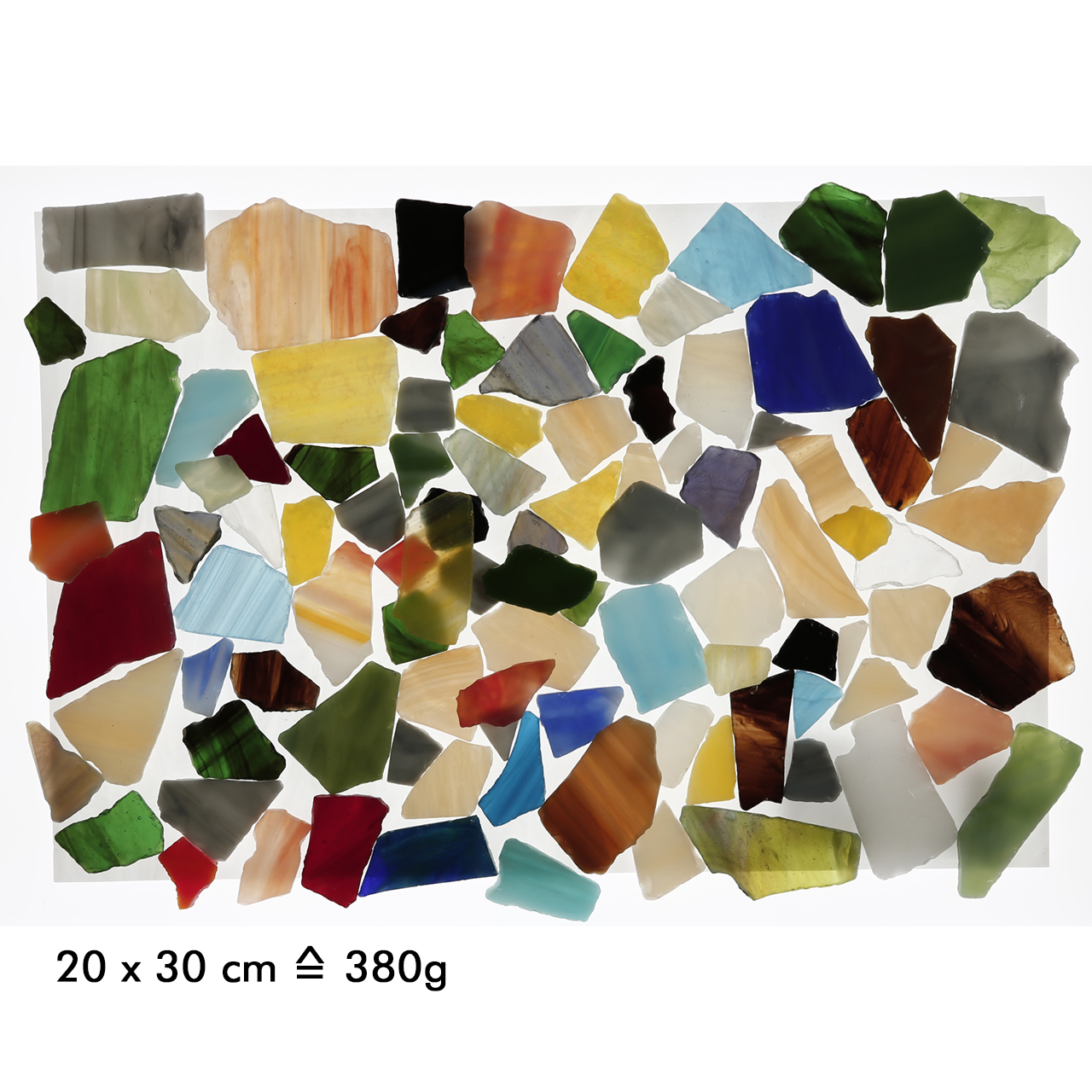 Mosaïque verre crash XL coloré opale 1kg