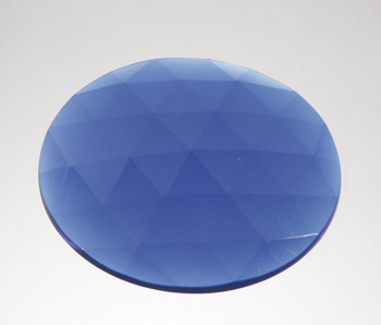 Jewel Faceted Round 20 cobalt blue