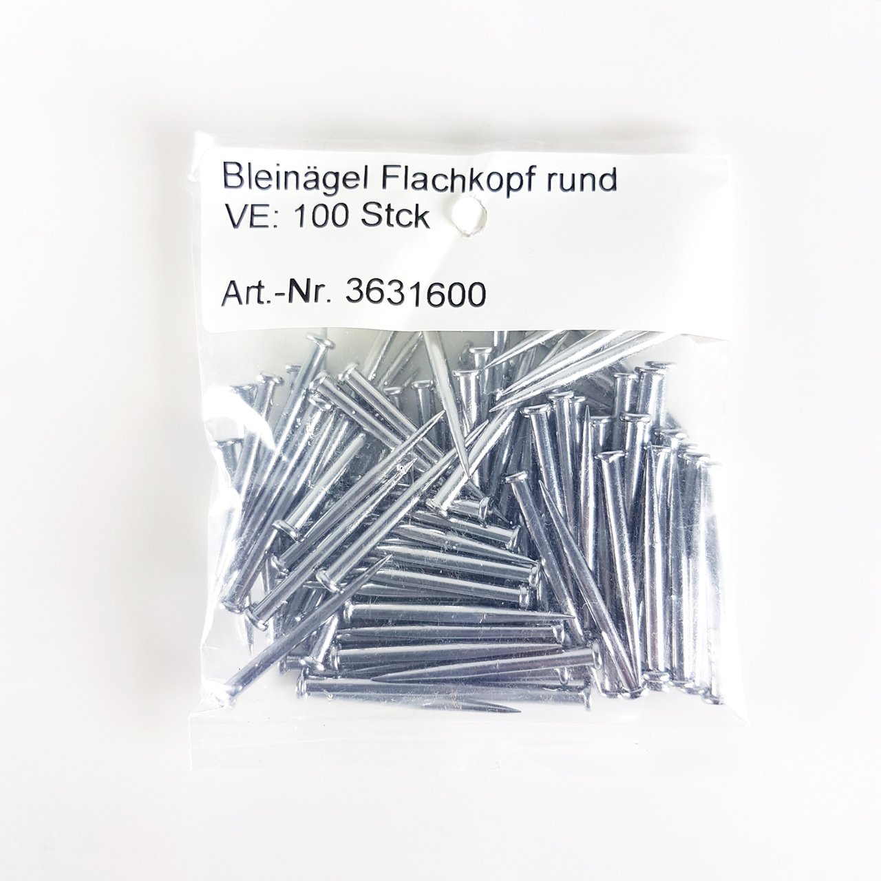 Bleinägel Flachkopf rund