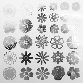 Fusing Decal small Flower silver