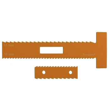 Streifenschneidehilfe 10+15mm für Mortonsystem