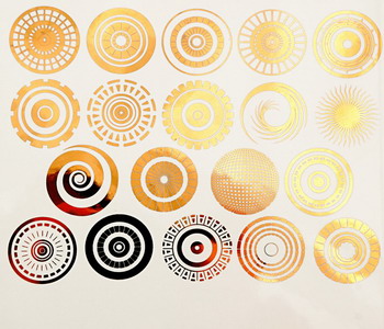 Fusing Decal Small Circle pattern gold