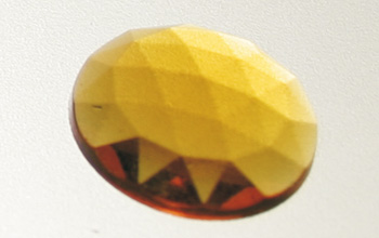 Glasstein Rautenkreis 15mm hellamber