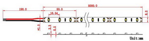 LED-Streifen, 5m, WW, 60LED/m, 24V, 4,8W/m, IP20