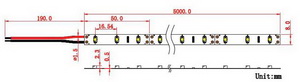 LED-Streifen, 5m, WW, 120LED/m, 24V, 9,5W/m, IP20