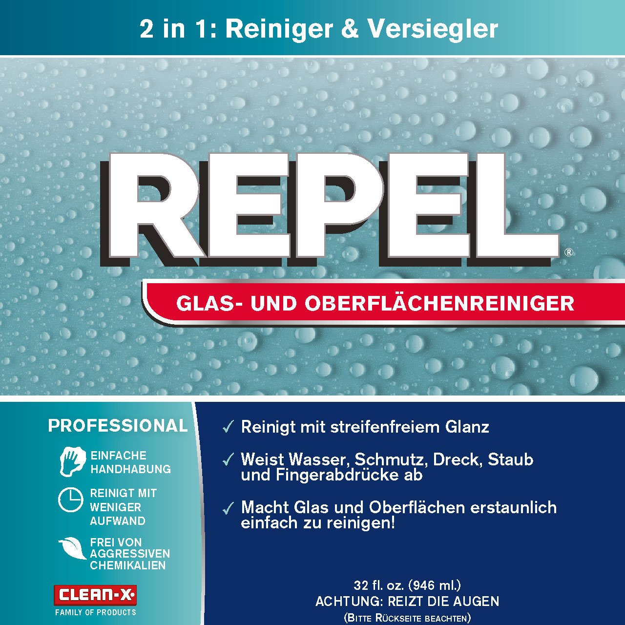 REPEL® Glass- and Surface Cleaner 120ml