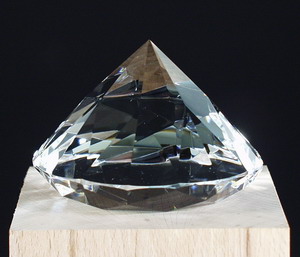 Diamant aus Glas 80x50mm