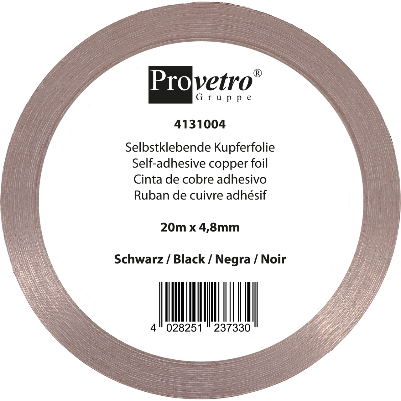 PROVETRO Copper Foil thin black 20m x 4,8mm