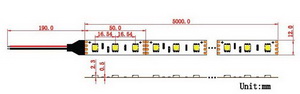 LED-Streifen, 5m, WW, 60LED/m, 24V, 14,4W/m, IP20