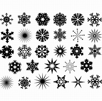 Fusing Decal small Snowflake black